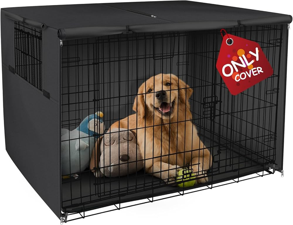 Explore Land Dog Crate Cover Heavy Duty Polyester Pet Kennel Sunshade Universal Fit for 42 inches... | Amazon (US)
