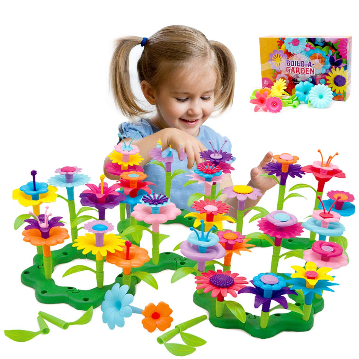 Byserten Gifts for 3-6 Year Old Girls Flower Garden Building Set 98 PCS Arts and Crafts for Girls... | Amazon (US)