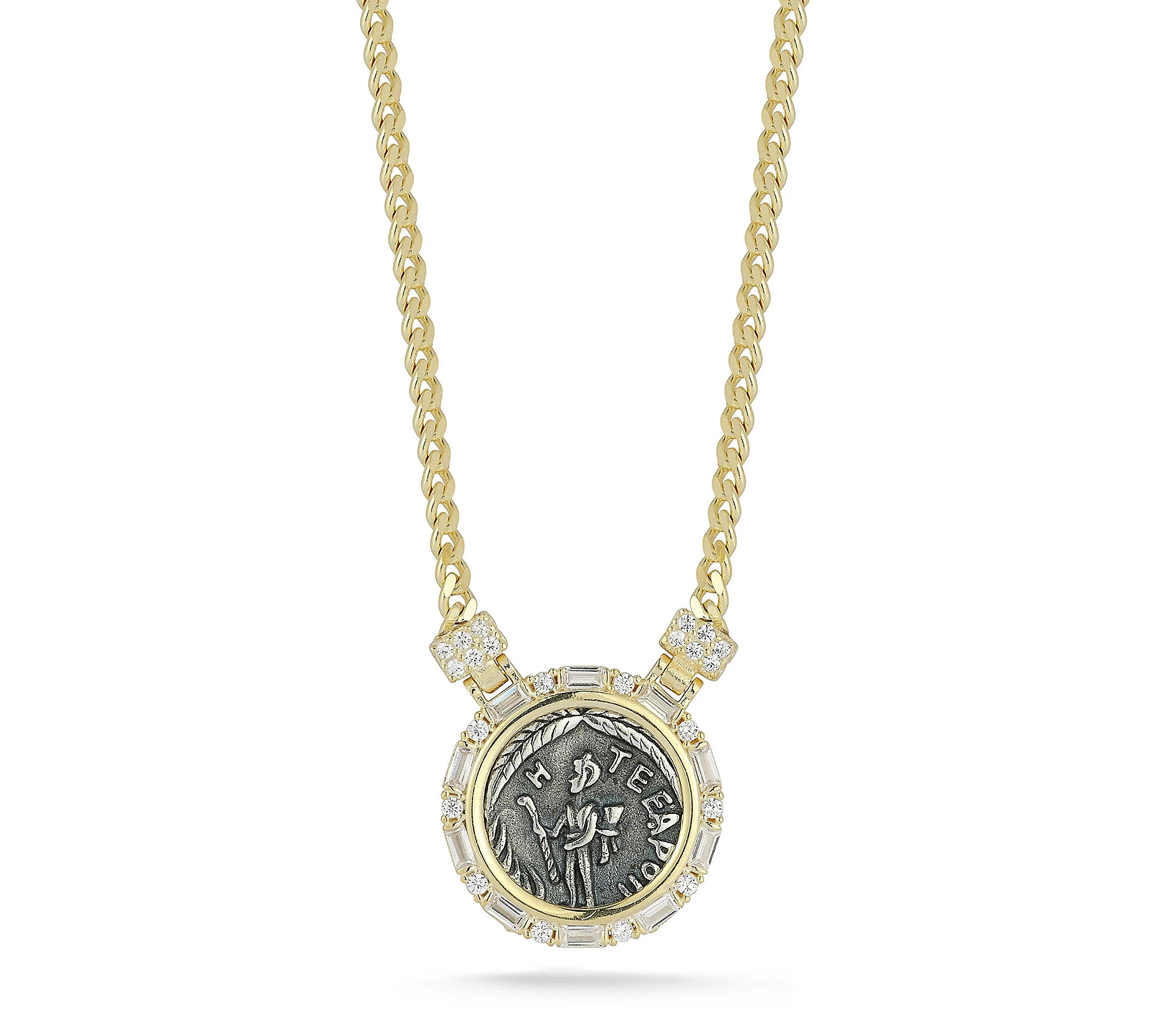 Sterlina Silver Vintage Coin Necklace, Sterling | QVC