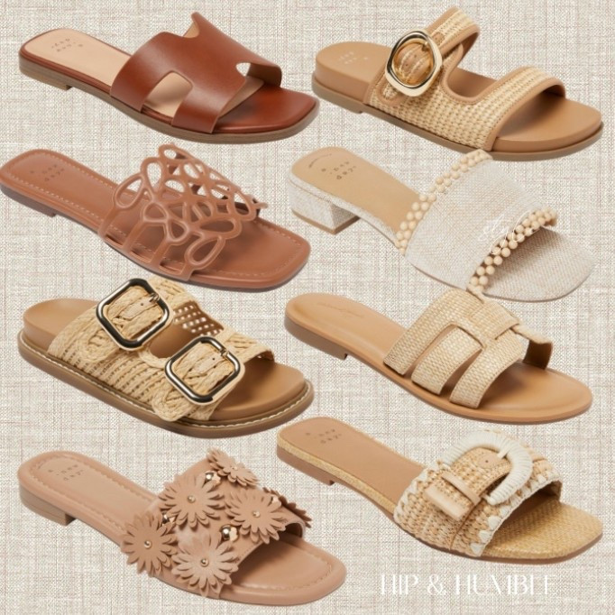 Summer sandals galore, neutral sandals , slides, vacation shoes 

#LTKootd #LTKSeasonal #LTKOver40