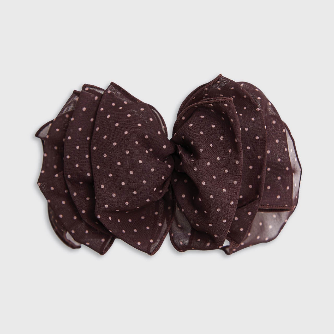 Recycled Chiffon Polka Dot Bow Barrette | Kitsch