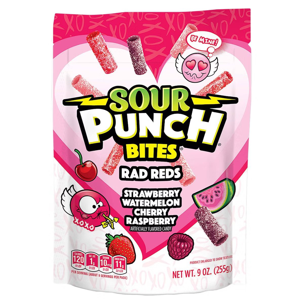 Sour Punch Valentine's Rad Reds Bites Candy Bag - 9oz | Target