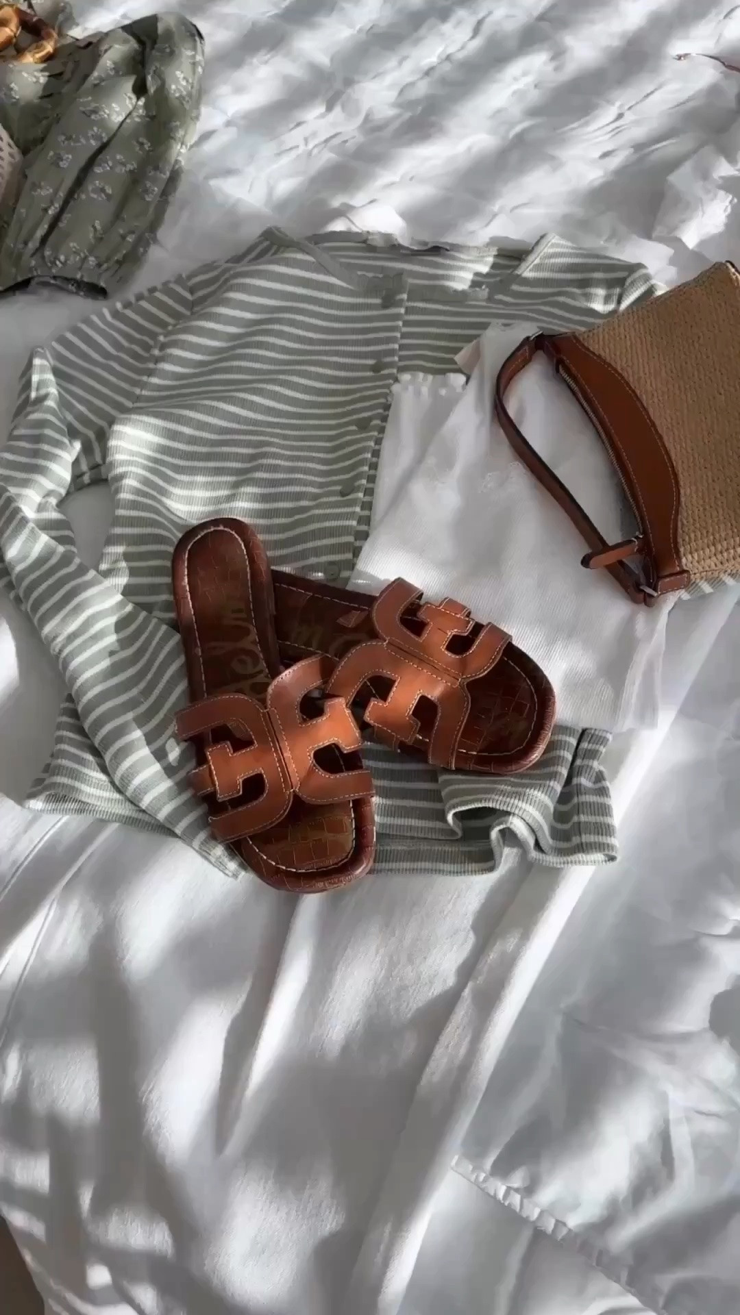 Vacation outfit #2 is this little cutie.😍 I’m loving my sage and white with saddle leather slides. ♥️ 

#LTKWatchNow #LTKFindsUnder50 #LTKShoeCrush #LTKFindsUnder100 #LTKStyleTip #LTKItBag #LTKSaleAlert #LTKBeauty #LTKMidsize #LTKPetite #LTKPlusSize #LTKTravel #LTKOver40 #LTKSeasonal #LTKWorkwear #LTKootd