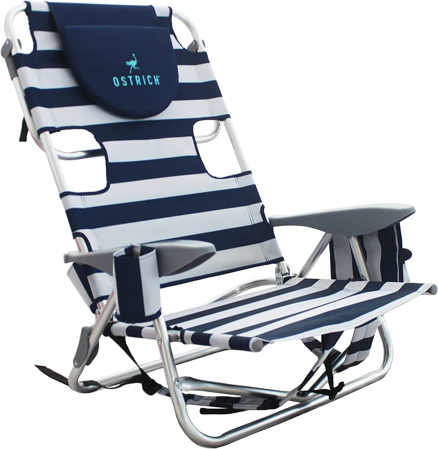 Ostrich Deluxe On Your Back Backpack Beach Chair with Face Hole - Portable Lounge Chair - Heavy D... | Amazon (US)