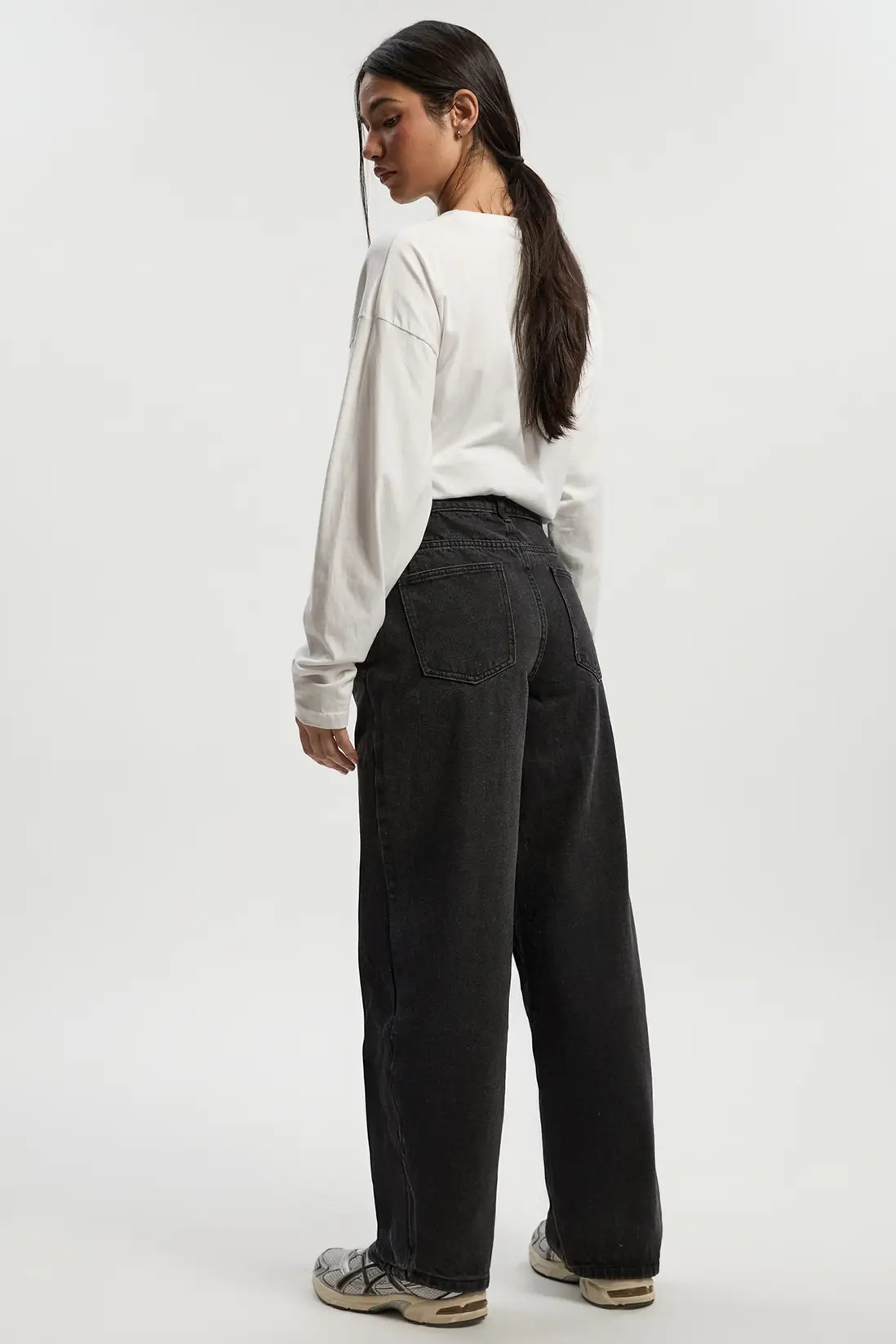 Basic High Waist Wide Leg Jean | Boohoo.com (UK & IE)