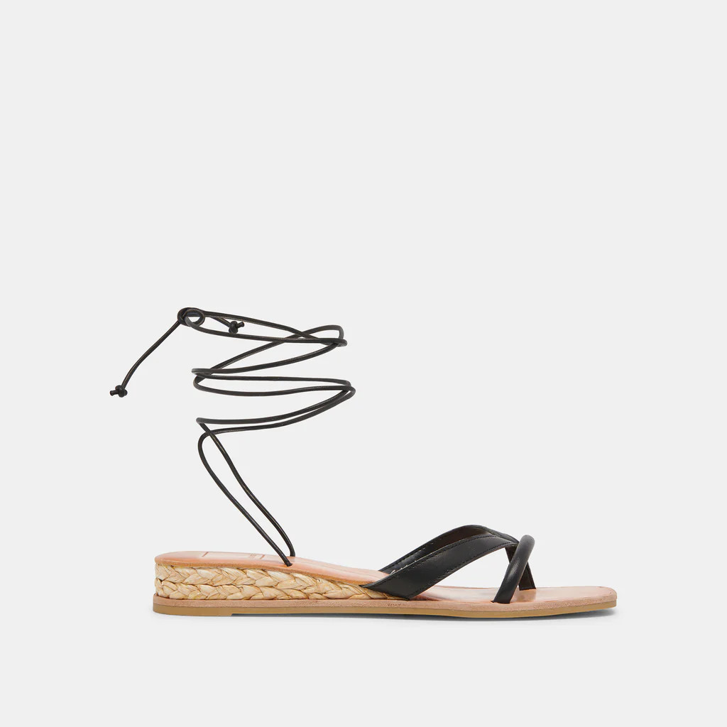 PRAX SANDALS BLACK LEATHER | DolceVita.com