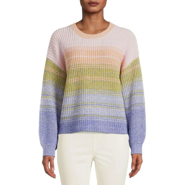 Time and Tru Women's Shaker Sweater - Walmart.com | Walmart (US)