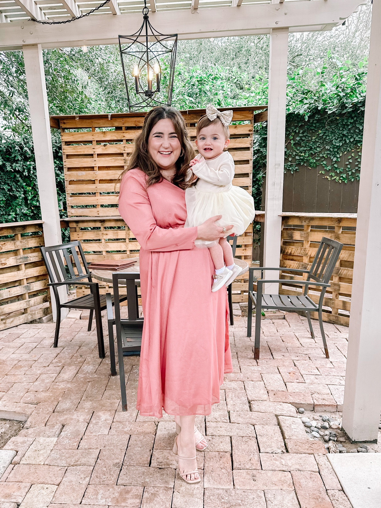 Valentine’s Day dress, baby tule dress, family photos, vday pics, brunch outfit, pink dress, sparkle, bow, gold shoes, nude heels 

#LTKfamily #LTKstyletip #LTKcurves