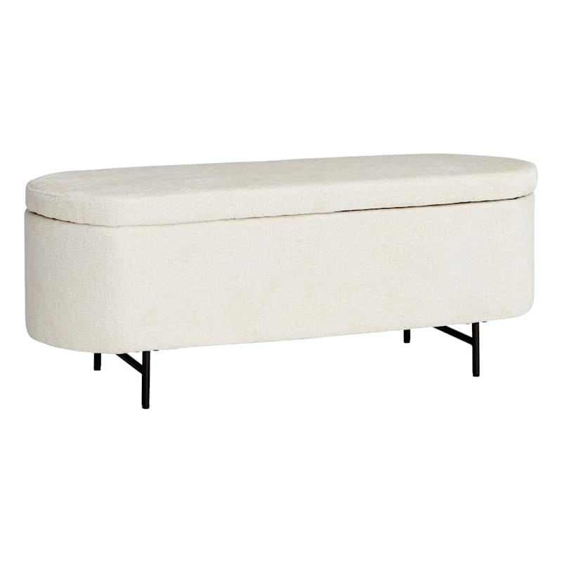 Crosby St. Roxie Storage Bench, White | At Home