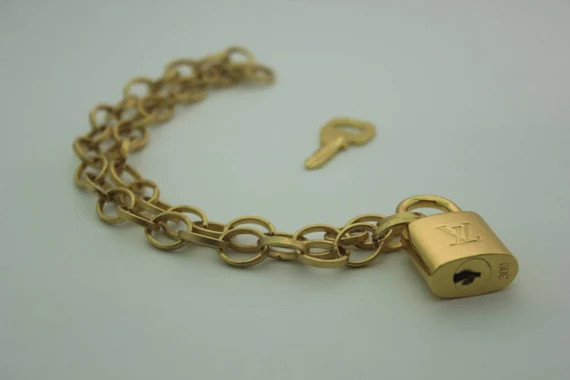 Authentic Louis Vuitton Padlock and key, Vintage lock, Above 20 years, Necklace, #309 Code | Etsy (US)