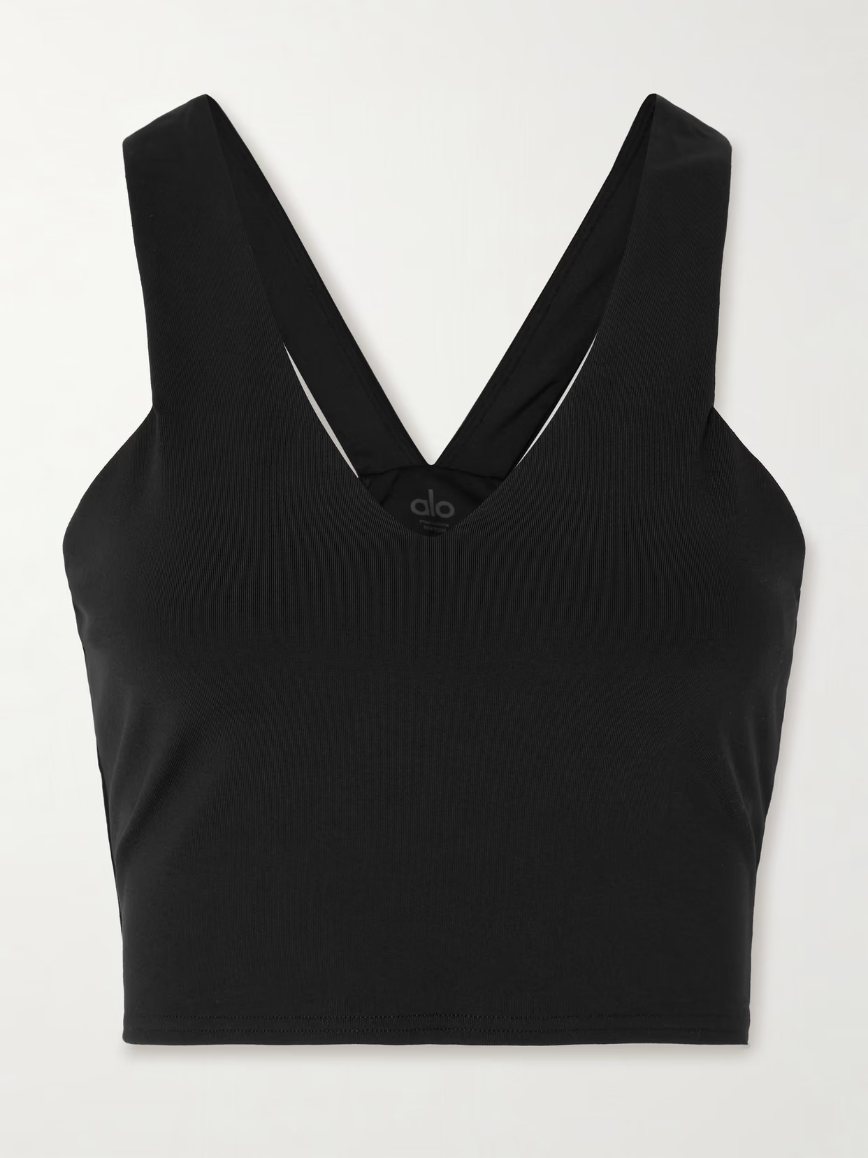 Alo Yoga - Real Airbrush Sports Bra - Black | NET-A-PORTER (US)