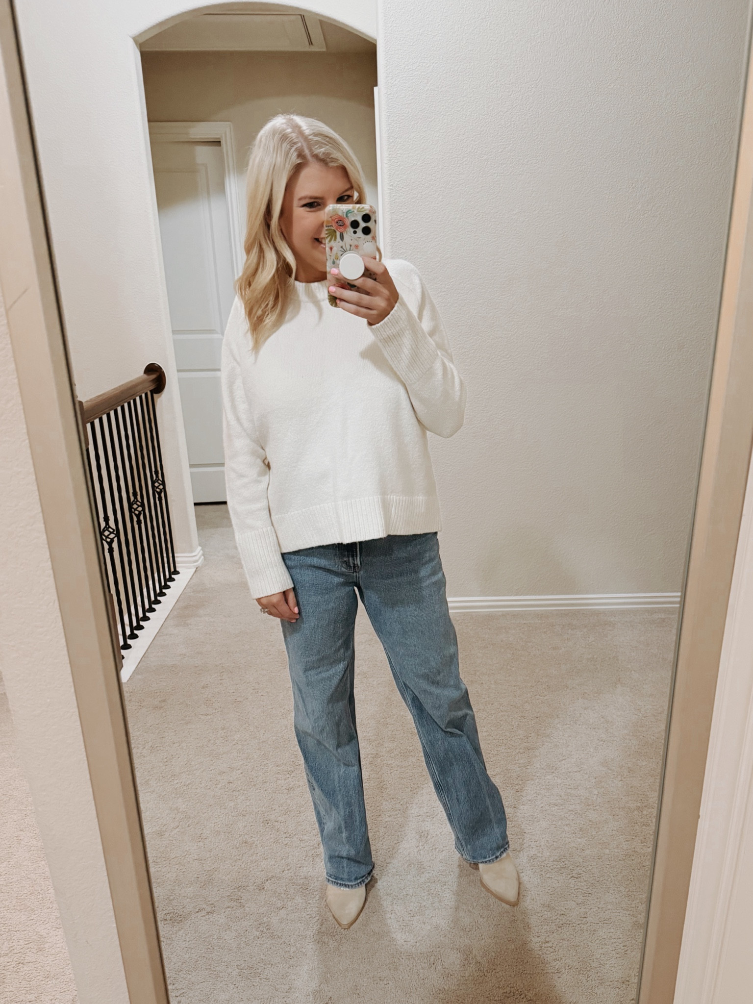 Nordstrom Anniversary Sale
Sizing:
Medium sweater (TTS)
29 jeans
8.5 booties

sweater. fall sweater. jeans outfit. Abercrombie jeans. fall jeans. booties. fall booties.  casual outfit  

#LTKFindsUnder100 #LTKFindsUnder50 #LTKxNSale