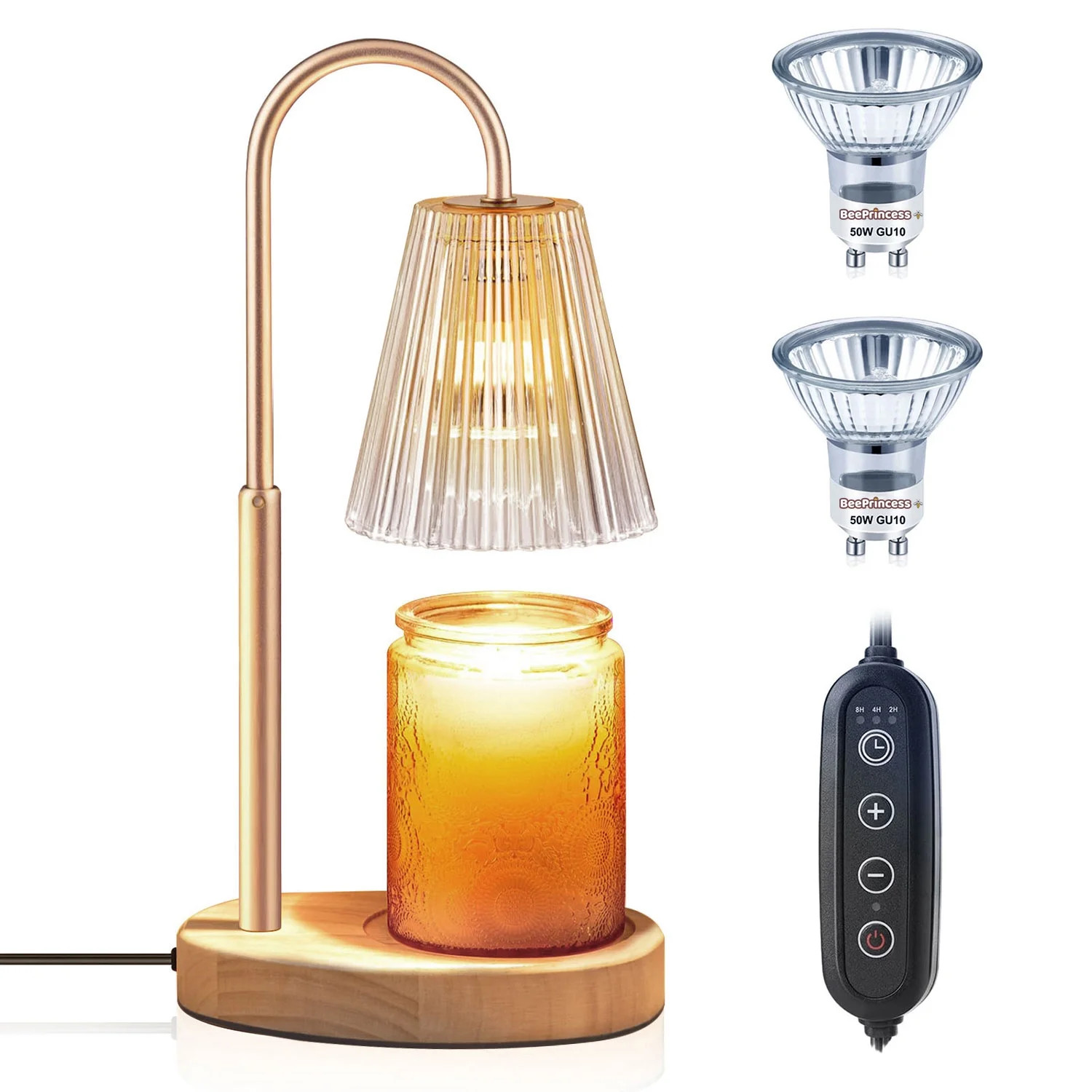 Candle Warmer Lamp with Timer, Dimmable, Adjustable Height - Electric Top Down Melting for All Ja... | Walmart (US)