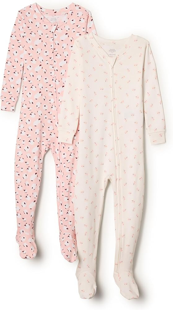 Amazon Essentials baby-boys Snug-Fit Cotton Footed Pajamas | Amazon (US)