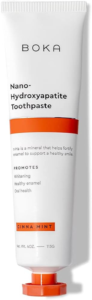 Boka Cinna Mint (Cinnamon Toothpaste w/Mint) Natural, Fluoride Free - Nano Hydroxyapatite - Remin... | Amazon (US)