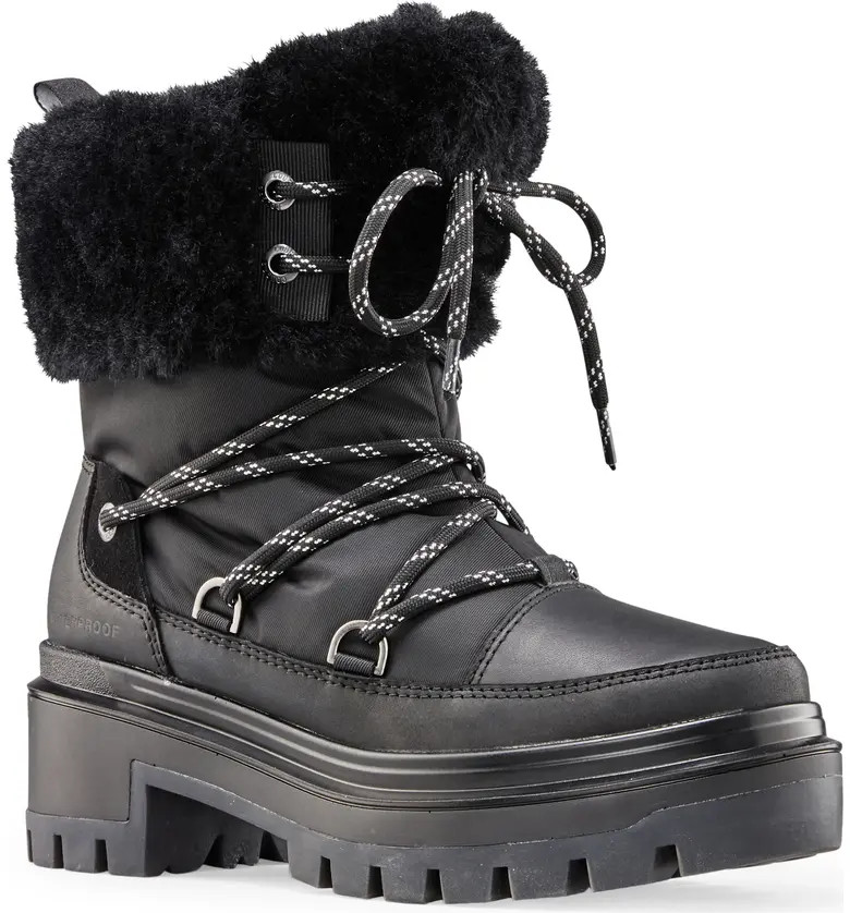 Marlow Faux Shearling Cuff Waterproof Boot | Nordstrom