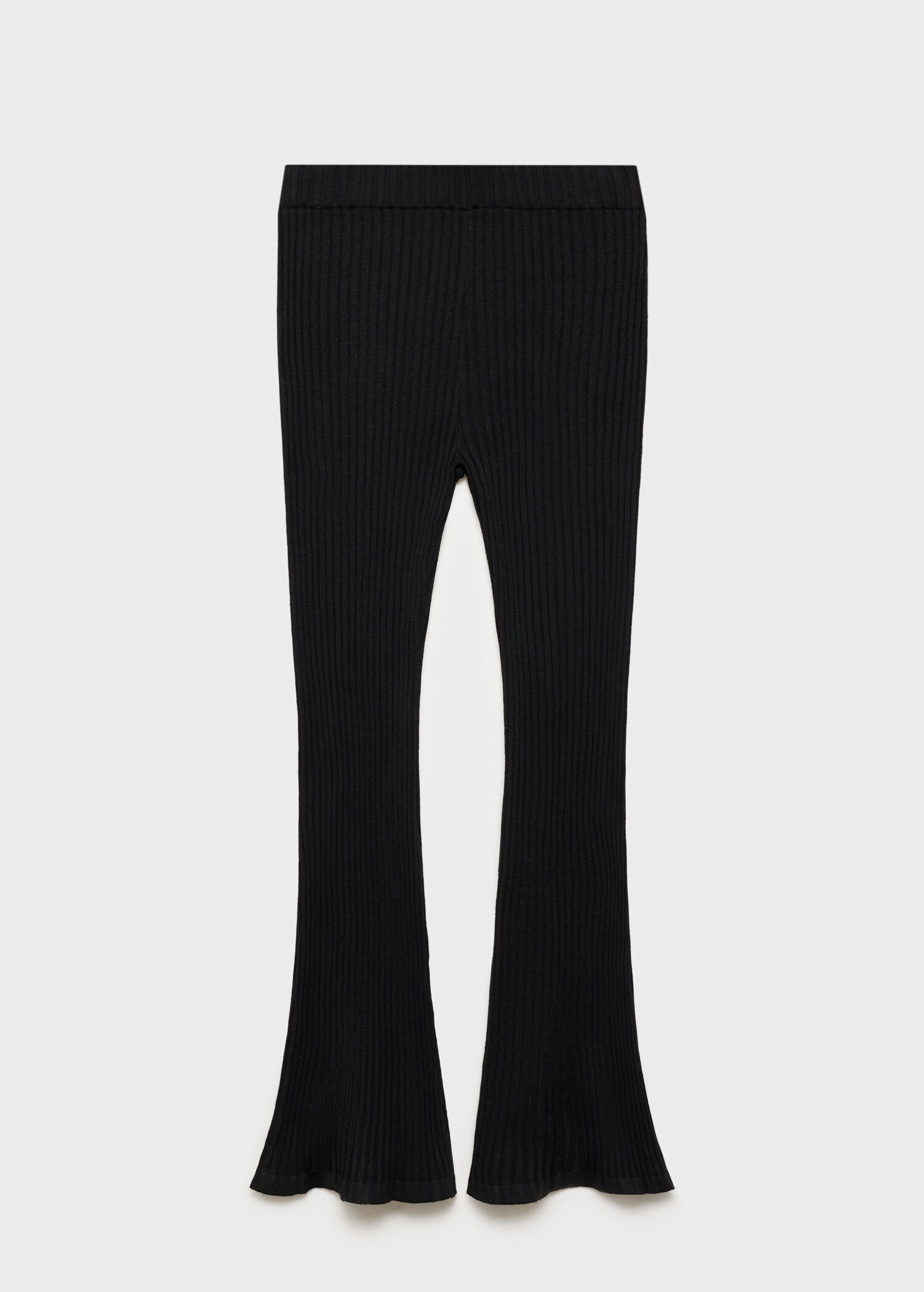 Flared ribbed knitted trousers - Women | MANGO United Kingdom | MANGO (UK)