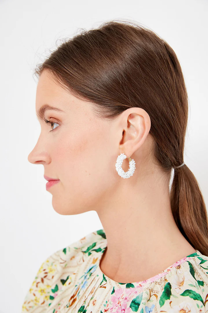 Exclusive White Amalfi Hoop 
                Mignonne Gavigan | Tuckernuck (US)