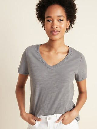 EveryWear Slub-Knit V-Neck Tee for Women | Old Navy (US)