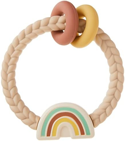 Itzy Ritzy Silicone Teether with Rattle; Features Rattle Sound, Two Silicone Rings and Raised Tex... | Amazon (US)