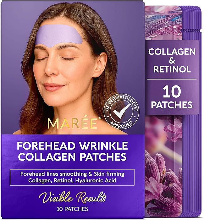 MAREE Forehead Wrinkle Patches – Collagen Wrinkle Patches with Retinol & Hyaluronic Acid for Fa... | Amazon (US)
