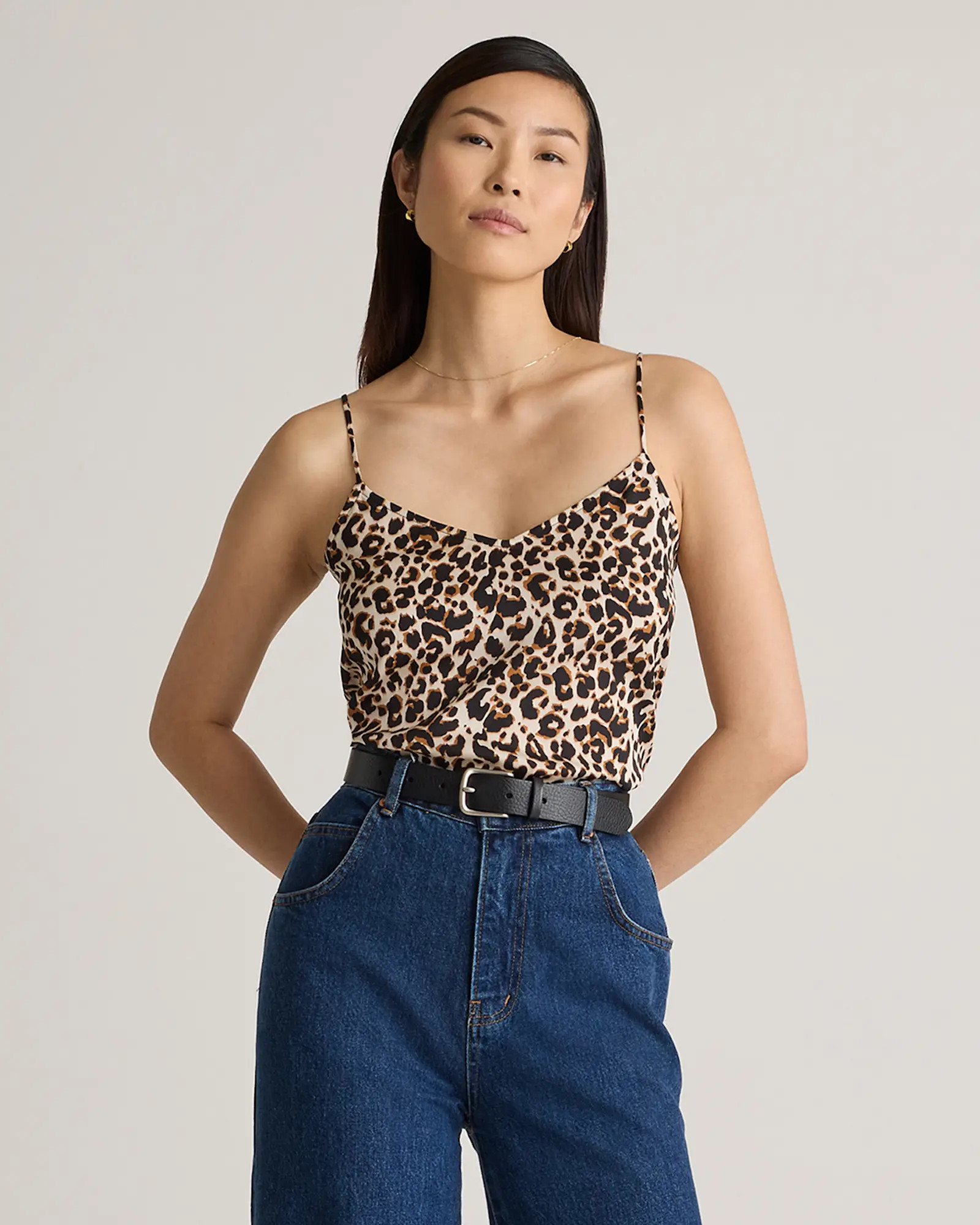 Washable Stretch Silk V-Neck Cami | Quince