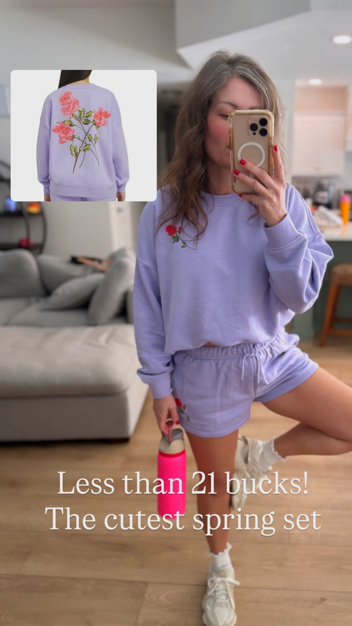 Small shorts and medium sweatshirt. I couldn’t believe this price and it’s such good quality.

#LTKSpringSale #LTKMidsize #LTKSaleAlert