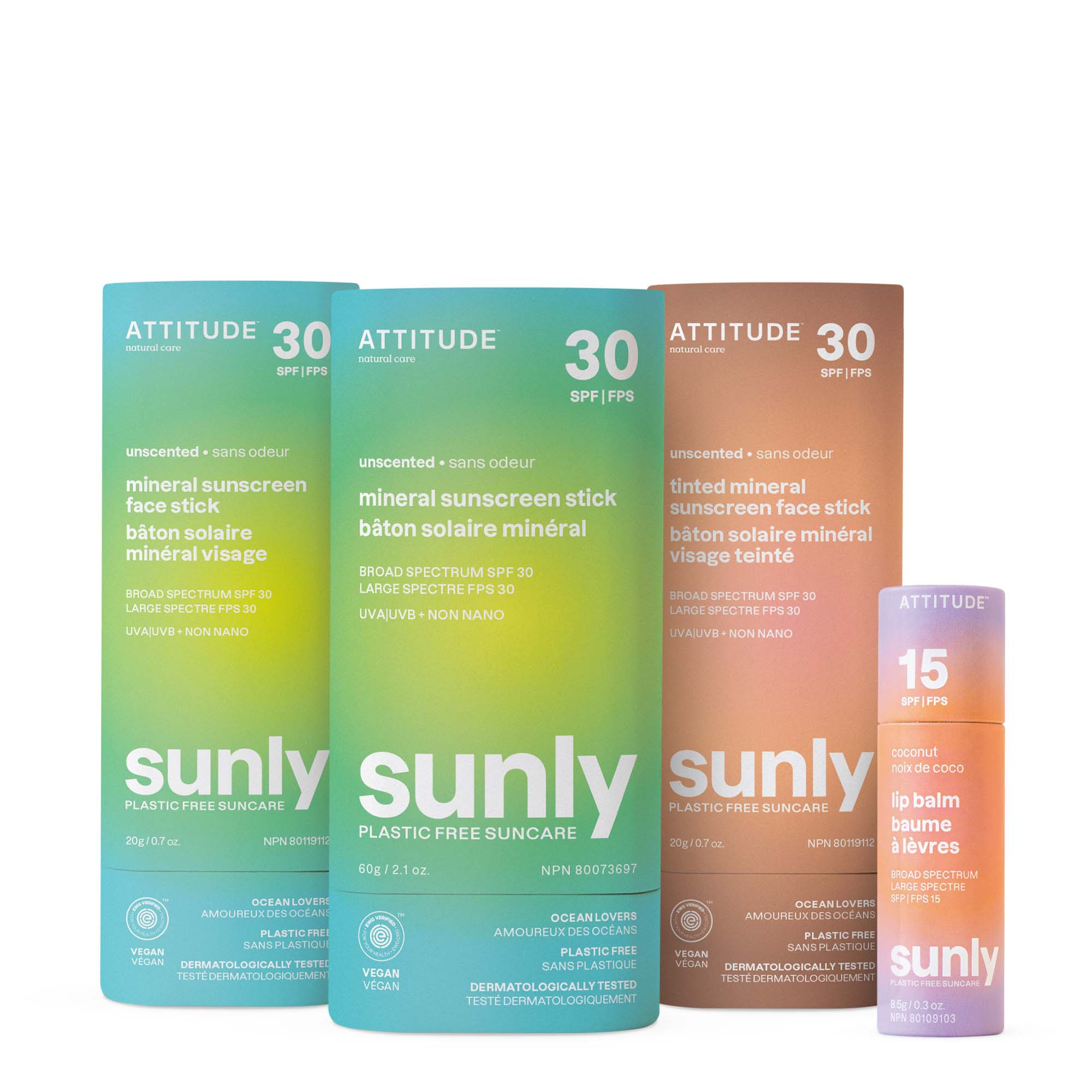 Plastic-free Mineral Sunscreens Stick Kit – Spf 30 | ATTITUDE