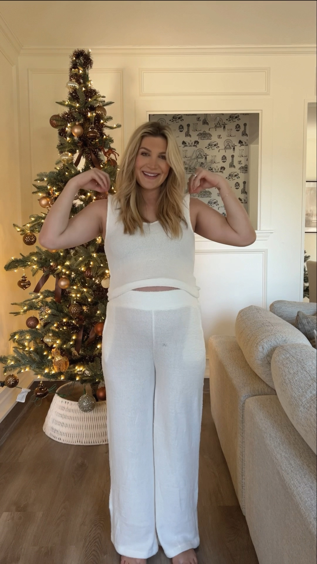 Walmart comfies try on! Sharing 3 sets from their new Joyspun line.  @walmartfashion #walmartfashion #walmartpartner 

Bump friendly, white lounge set, christmas pajamas 

#LTKSeasonal #LTKunder50 #LTKHoliday