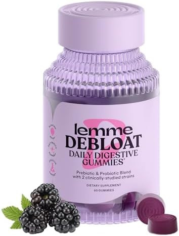 Lemme Debloat Digestive & Gut Health Gummies for Women, 2 Clinically Studied Probiotics & Prebiot... | Amazon (US)