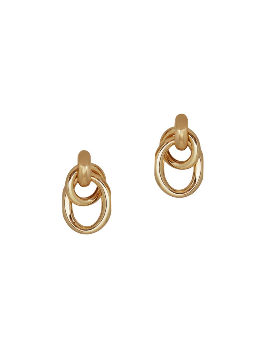 Ami 14K Gold-Plated Doorknocker Earrings | Saks Fifth Avenue