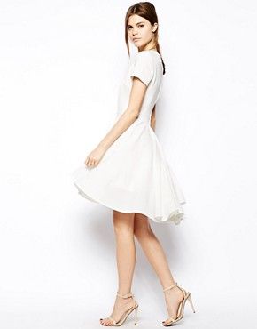 ASOS Skater Dress with Full Skirt and Dipped Hem | ASOS US
