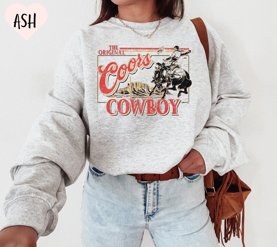 Coors Original Cowboy Sweatshirt Western Unisex Crewneck - Etsy | Etsy (US)