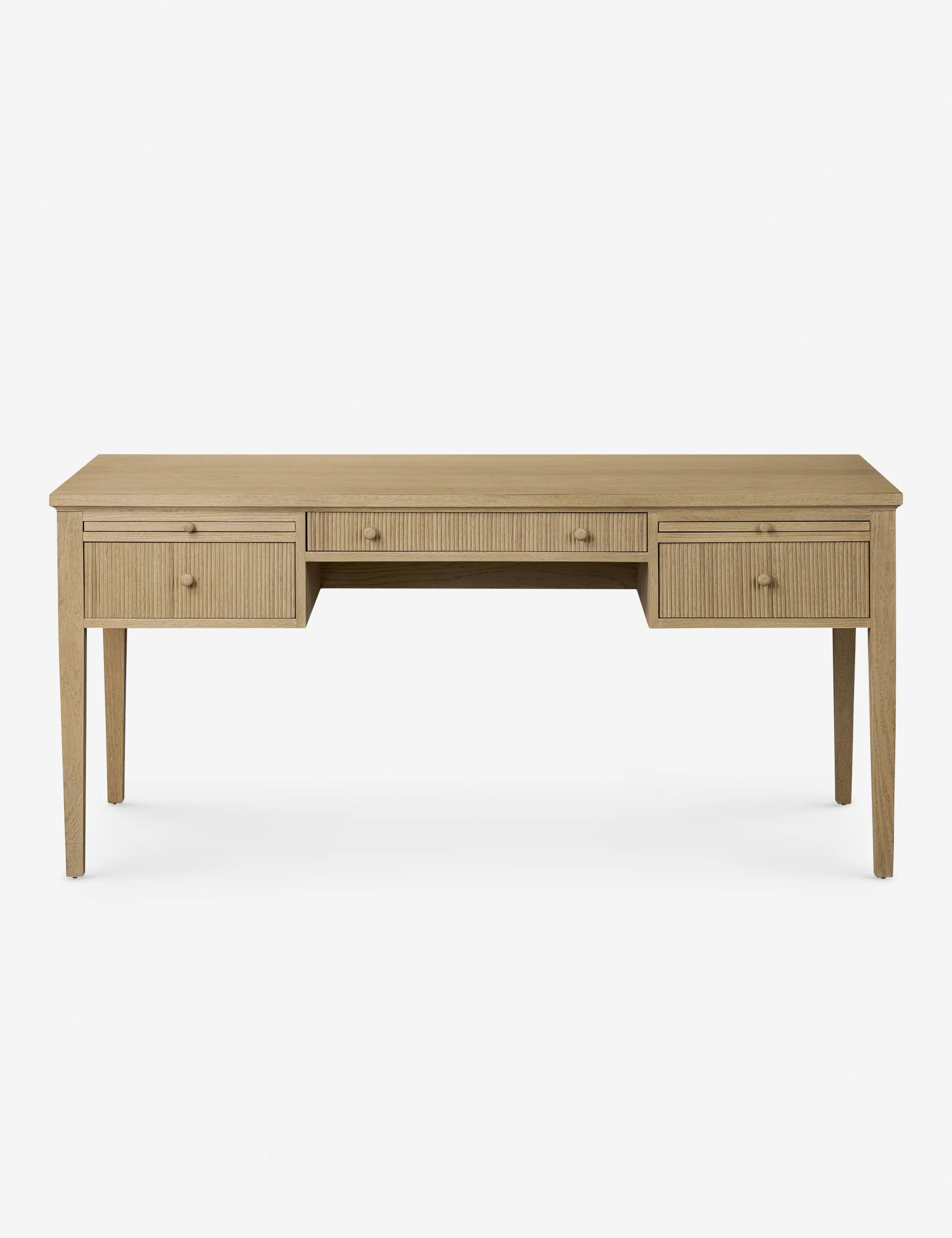 Bush Desk by Amber Lewis x Four Hands, Weathered Oak | Lulu and Georgia 