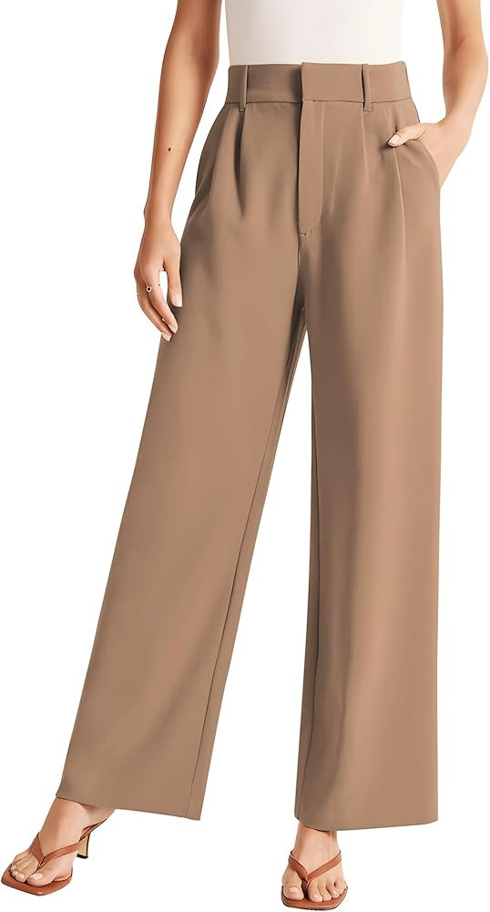 Sarin Mathews High Waisted Wide Leg Pants for Women Business Casual Dress Pant Palazzo Long Work ... | Amazon (US)