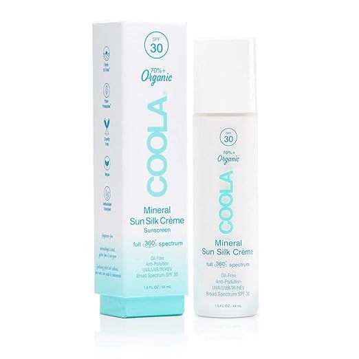 COOLA Organic Sun Silk Creme and Face Moisturizer with SPF 30, Dermatologist Tested Mineral Sunsc... | Amazon (US)