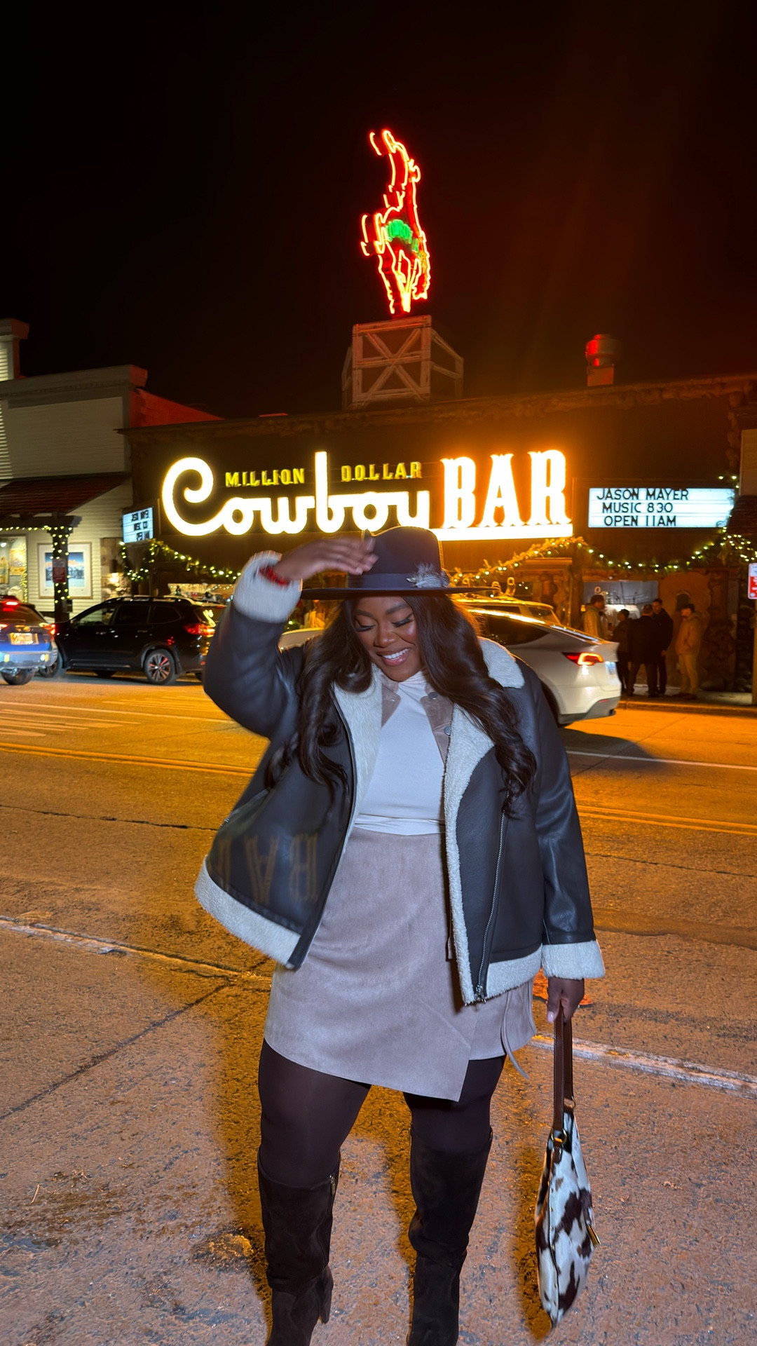 50% off full priced items including new arrivals 

Our last night in JH at the Million Dollar Cowboy Bar - dressed in torrid 

Suede set 3
Jacket 3 
Boots EWC 
Turtleneck XXL 
Hat from boutique in Montana 


#LTKSaleAlert #LTKFindsUnder100 #LTKPlusSize