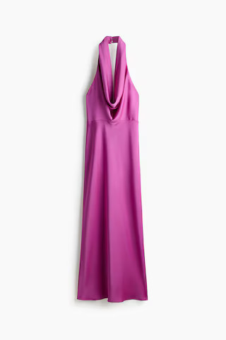 H & M - Cowl-Neck Dress - Bright Purple | H&M (US, CA, MX)