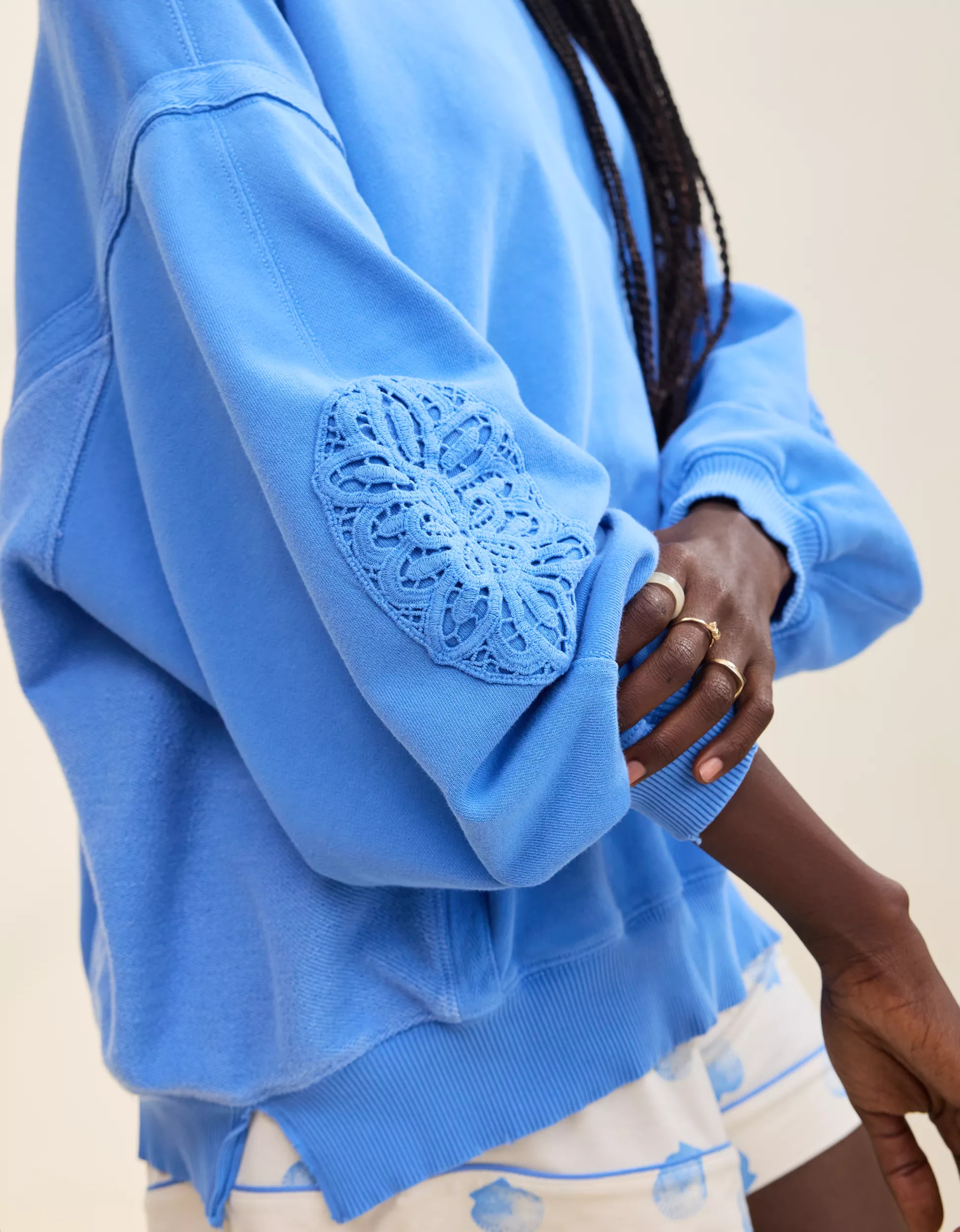 Aerie Keep It Light Crochet Crew Sweatshirt | American Eagle Outfitters (US & CA)