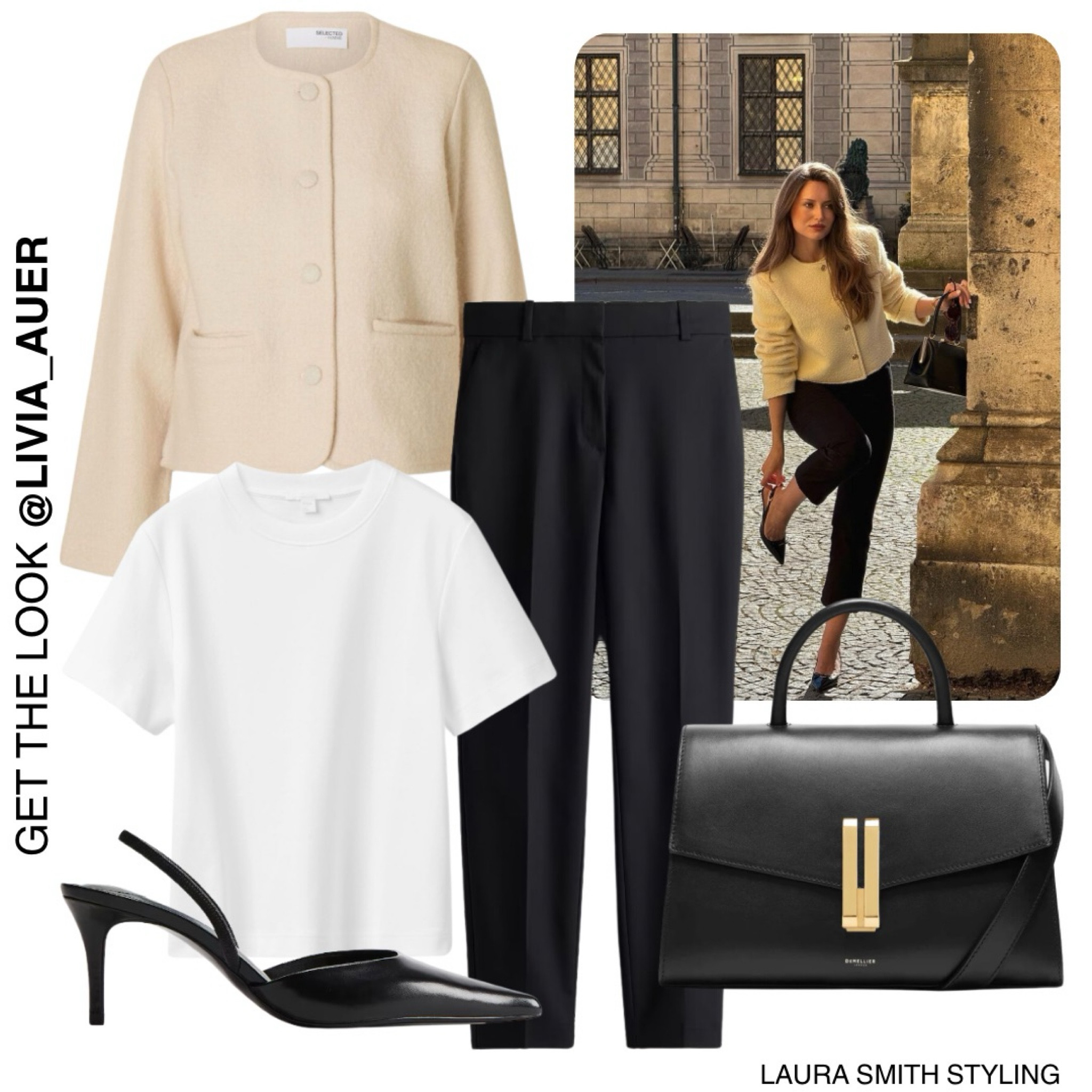 The 'ladylike' cardigan is just as popular this season as it was in Spring. Make it timeless with a pair of cigarette trousers, sling back heels and top handle handbag.

Including cream cardigan, white tshirt, black cigarette trousers, white tshirt, black handbag and black kitten heels 

#LTKstyletip #LTKuk #LTKautumn
