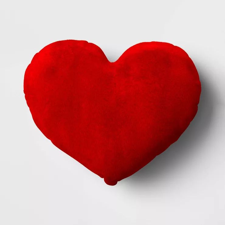 Valentine's Day Oversized Fur Heart Throw Pillow - Threshold™ | Target