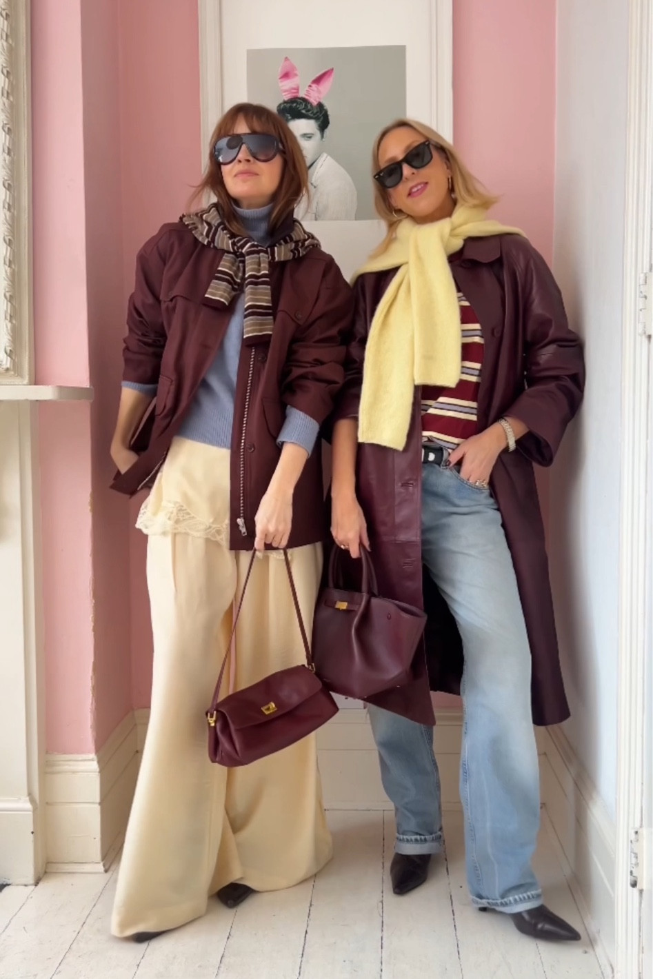 Lemon, burgundy and blue colour combination 

#LTKuk #LTKwinter