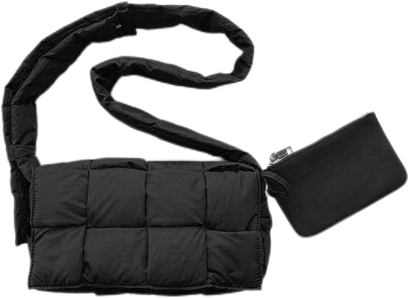 Women's Cotton Padded Woven Shoulder Bag Puffer Puffy Down Crossbody Bags Knitting Y2k Handbag La... | Amazon (US)