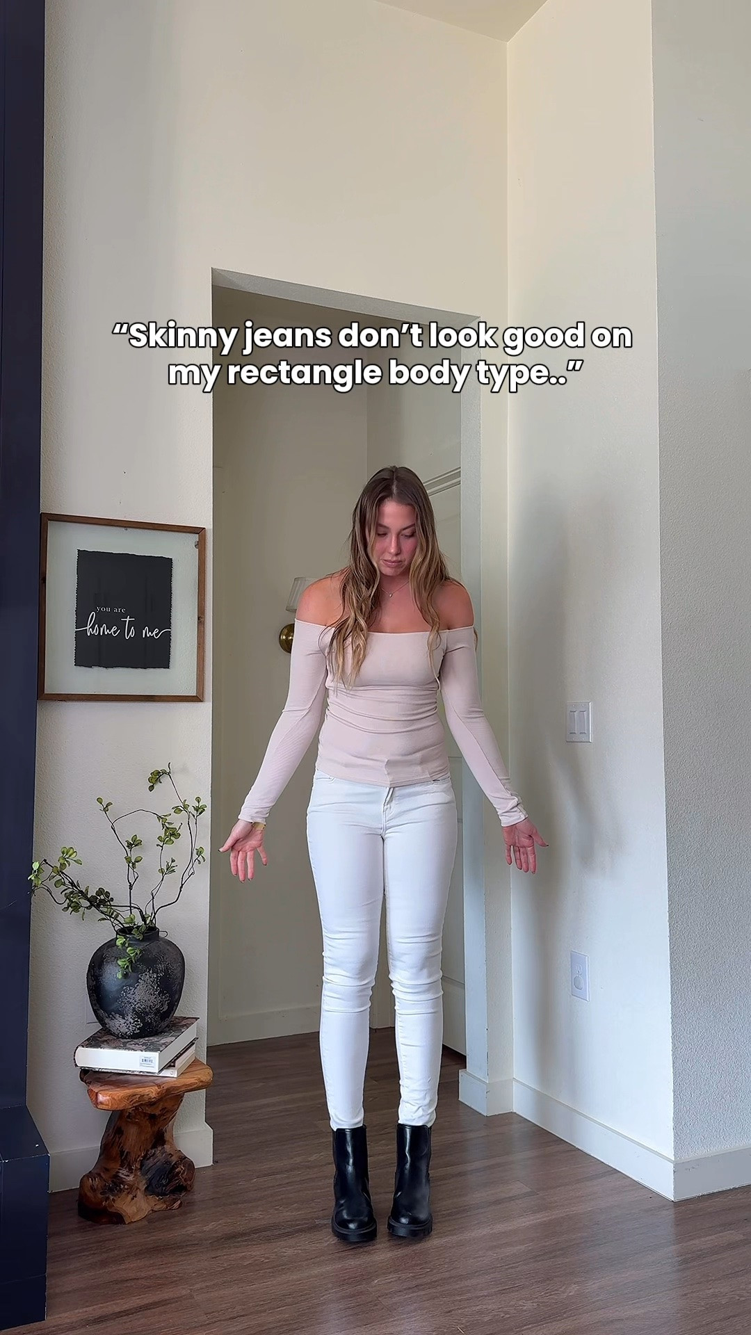 Rectangle girls - skip the skinnies and try wide leg, barrel or relaxed fit jeans instead! These are all under $100 and instantly give the illusion of curves! I’m a 27 / small tall in khaki and fresh jeans 8 long in zebra pants