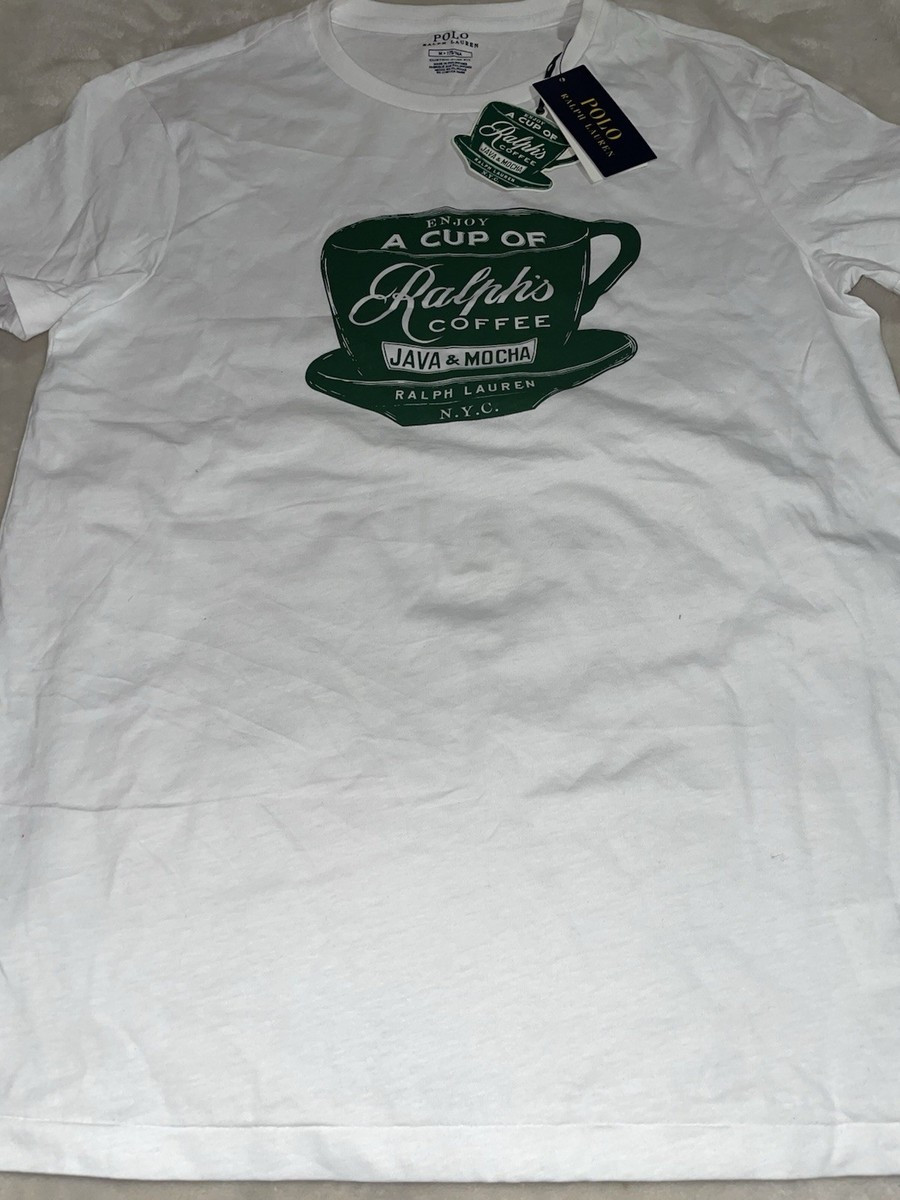 NWT Polo Ralph Lauren T-Shirt Ralph's Coffee Size Medium Custom Slim Fit Mens | eBay US