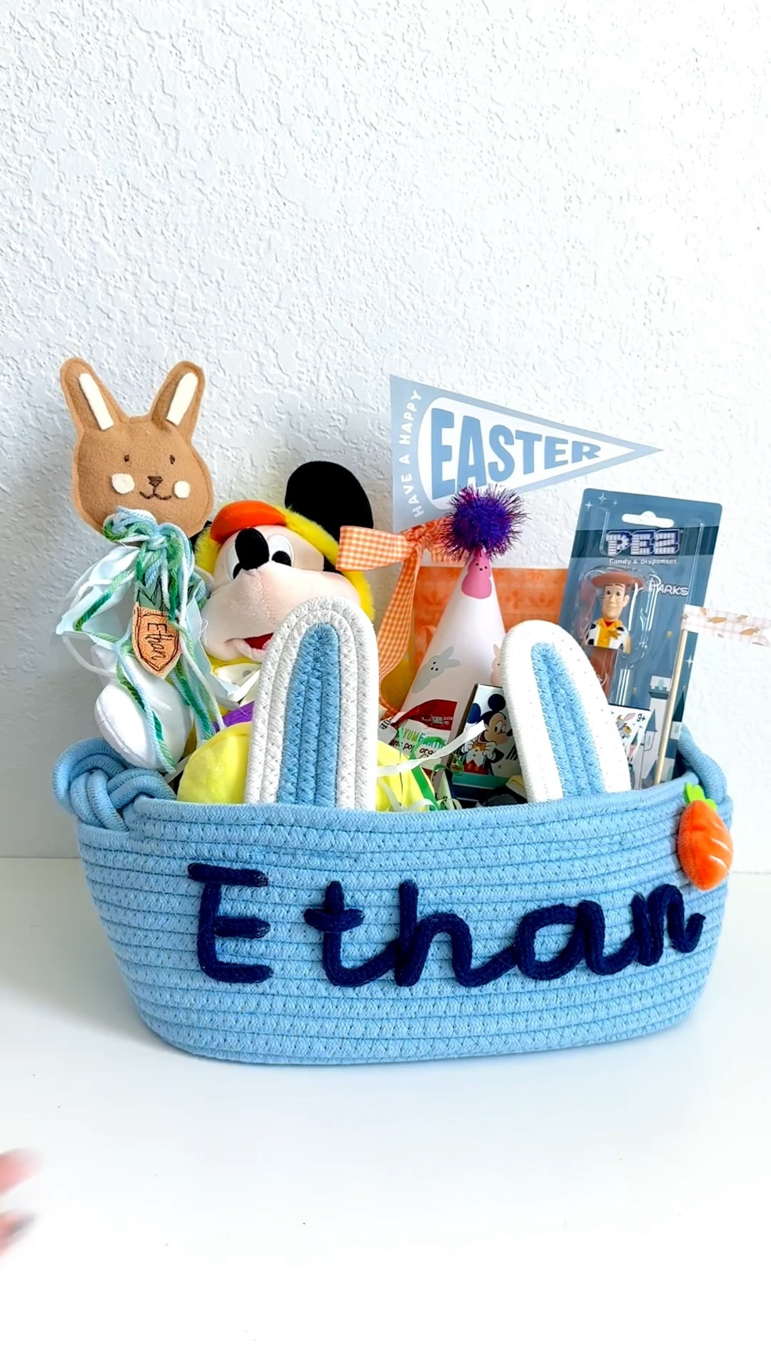 Put together my boys’ Easter baskets with me 🐰 

I added in some Hot Wheels pajamas and outfits too but they hadn’t arrived when I filmed this. 

Printables from @thelettervee 
Basket and bunny wand from @Etsy 
Trail mixes from @Target 

Save for Easter basket inspo (there’s still several items you can get/make last minute 😉), find more like this in my Seasonal collection, & follow me for more ✨

Easter basket • Easter basket ideas • last minute Easter basket • last minute Easter • Easter ideas • kids Easter basket 

#LTKBaby #LTKmomlife #LTKKids