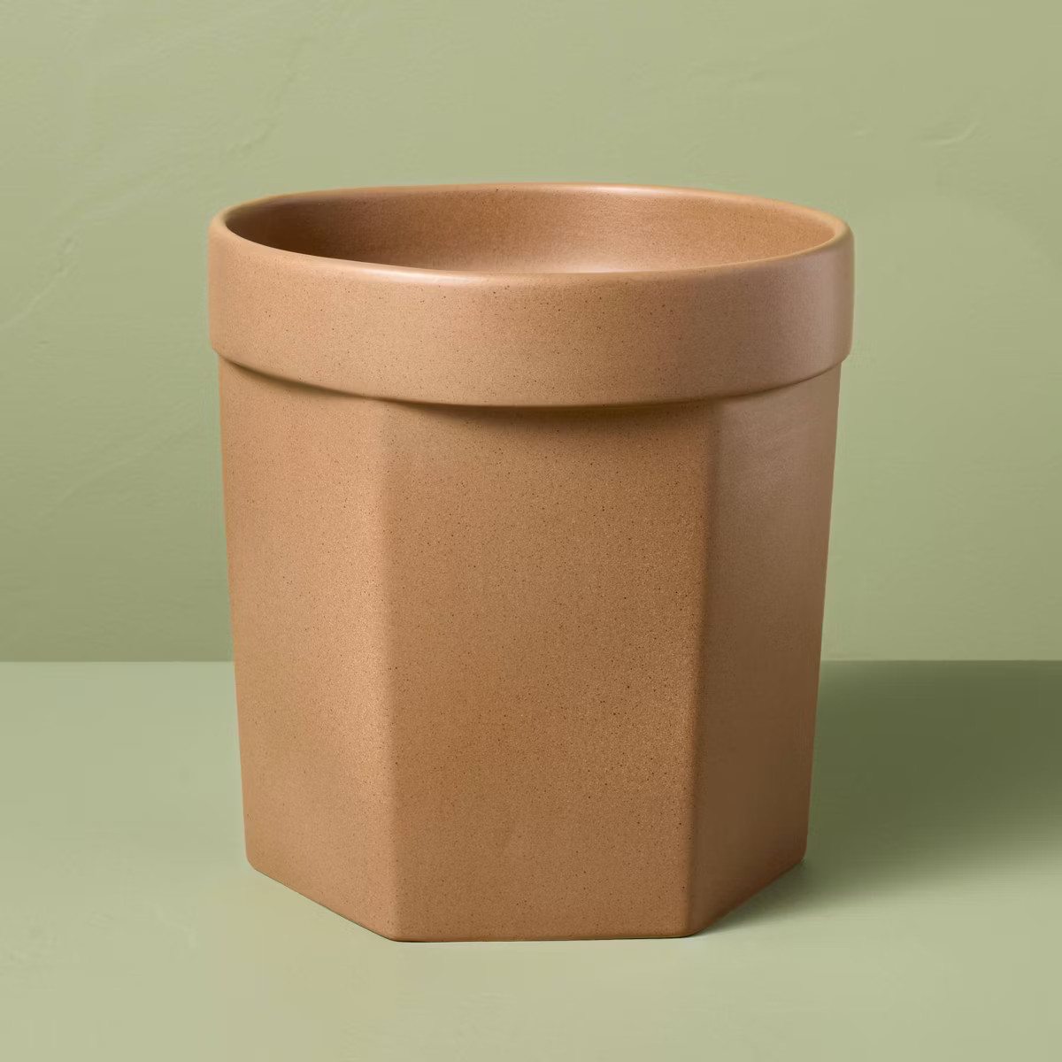 9" Carved Ceramic Planter Pot Macadamia Tan - Hearth & Hand™ with Magnolia | Target