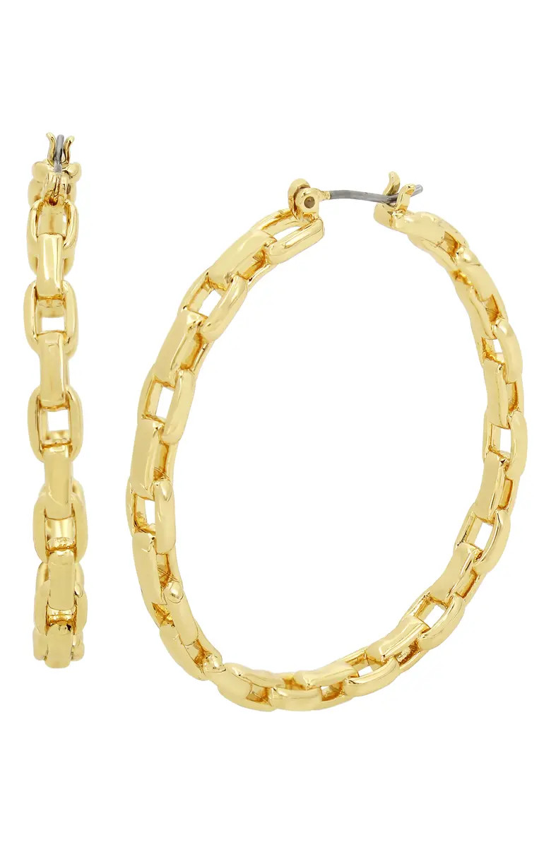 Hammered Link Hoop Earrings | Nordstrom