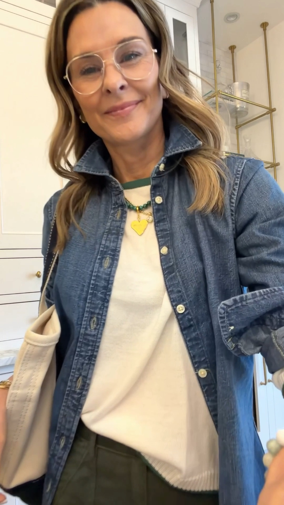 -Olive utility pants, TTS DISCOUNT CODE TAMMY15 I’m 5’6”, cuff hem rolls to your length. I have rolled twice.
-Sequin Jewerly discount code Tammy20, 
-Love this lightweight sweater with green tipping.  
-RL denim top sz 4, size up. 
-Mesh loafers TTS 


#LTKootd #LTKdayinmylife #LTKgrwm