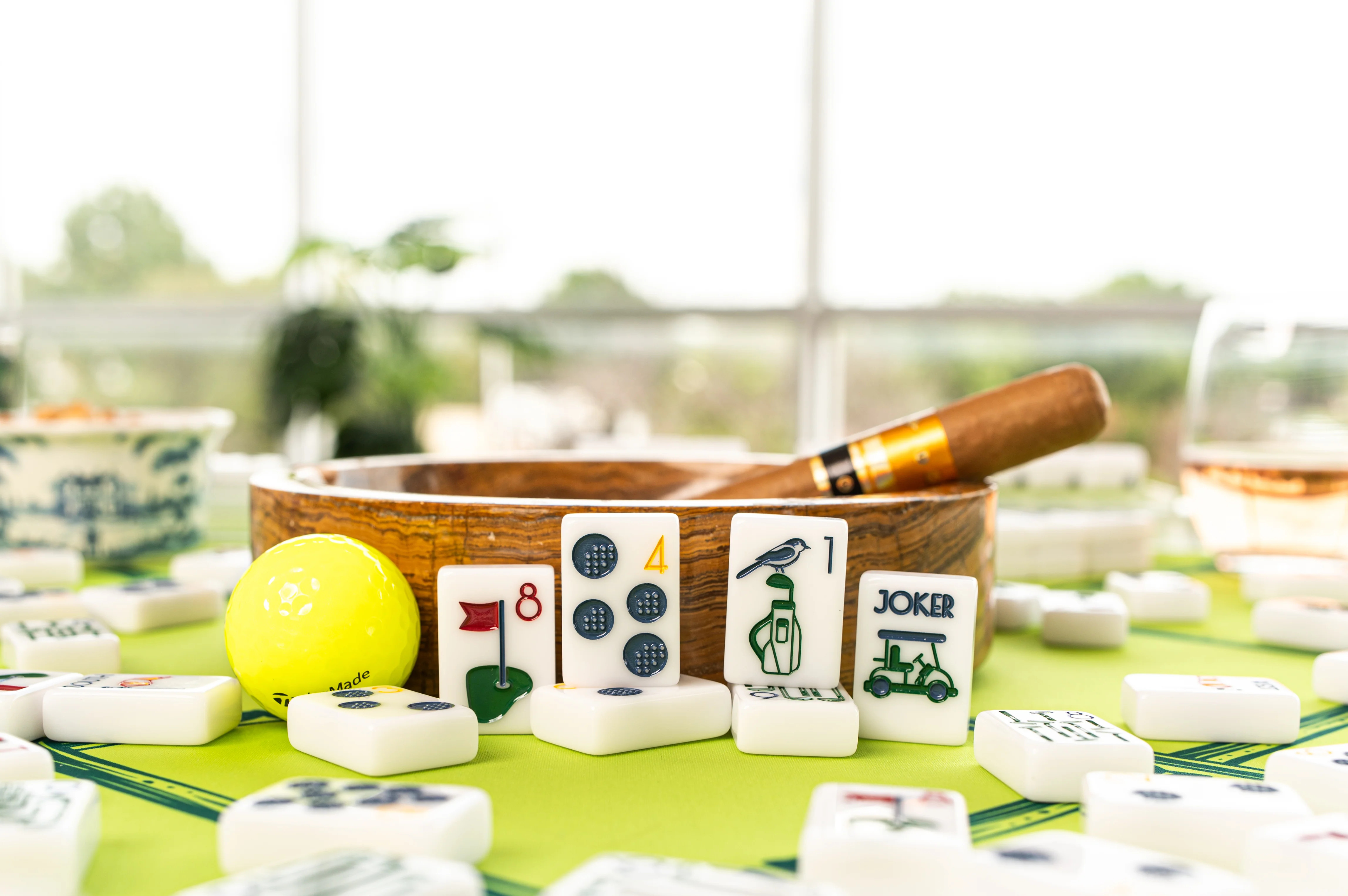 Golf-Themed Luxury Mahjong Tiles: Country Club Mahjong Tile Set | Southern Sparrow | Southern Sparrow